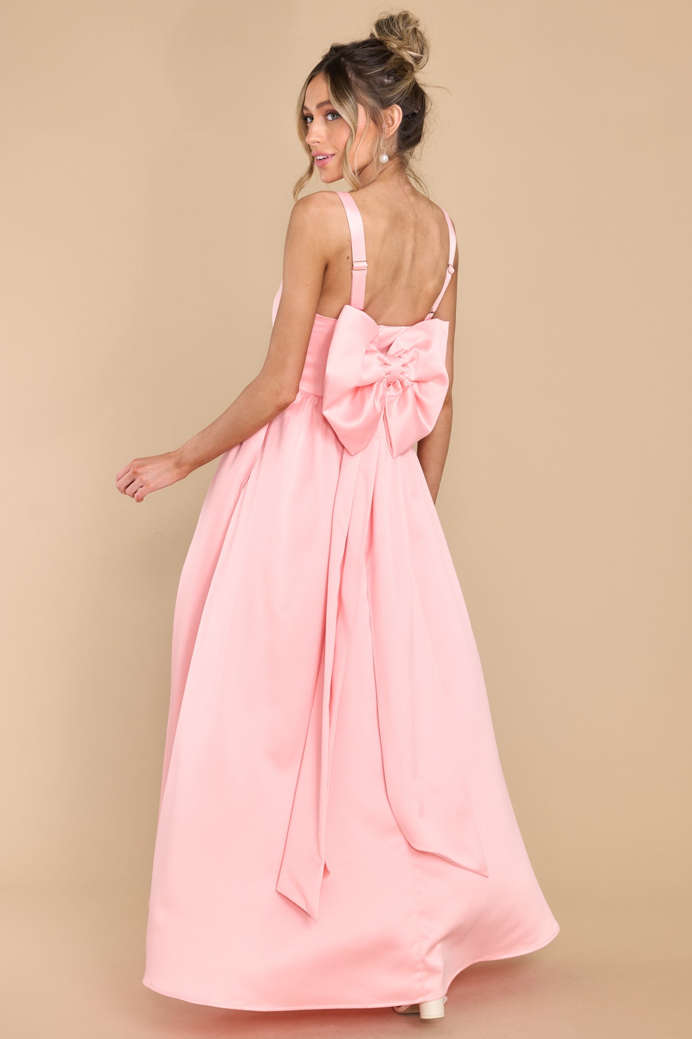 light pink long dress